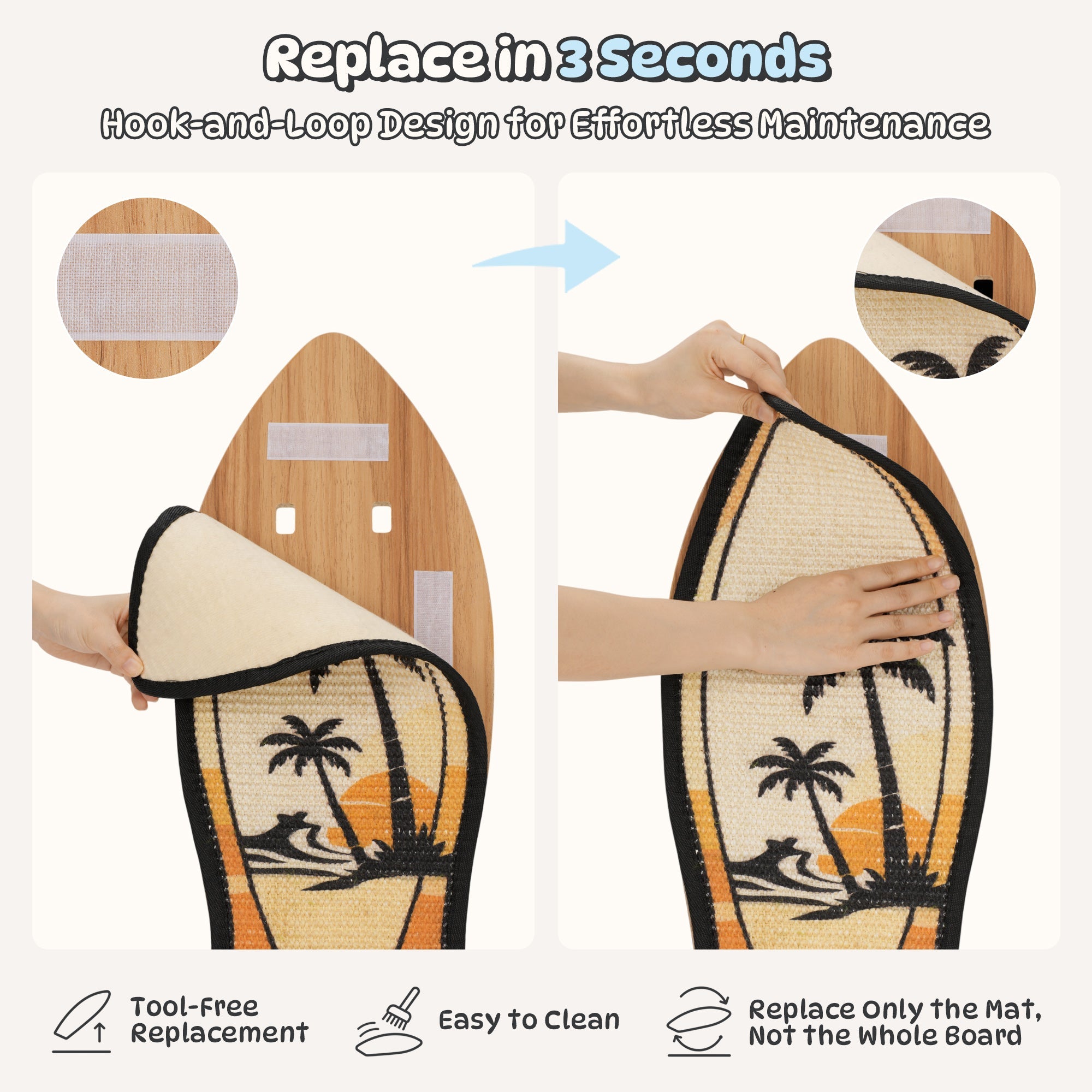 Sunset Palm Convertible Cat Scratcher