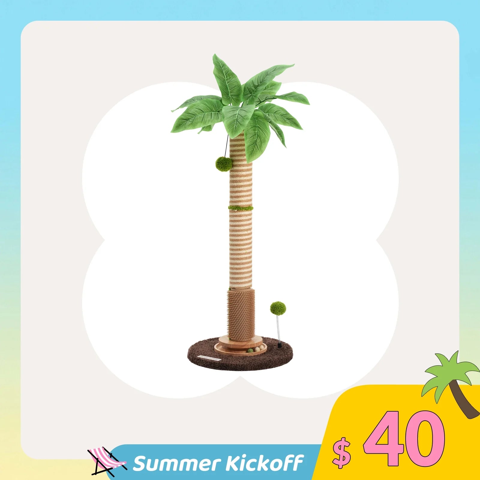 Coconut Palm Cat Scratching Post