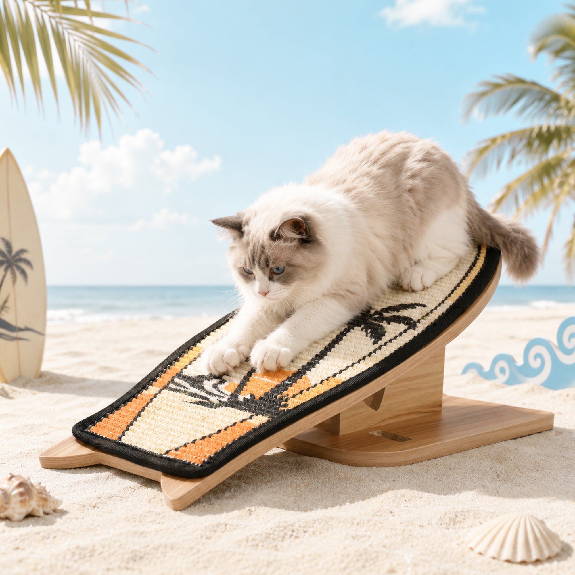 Sunset Palm Convertible Cat Scratcher
