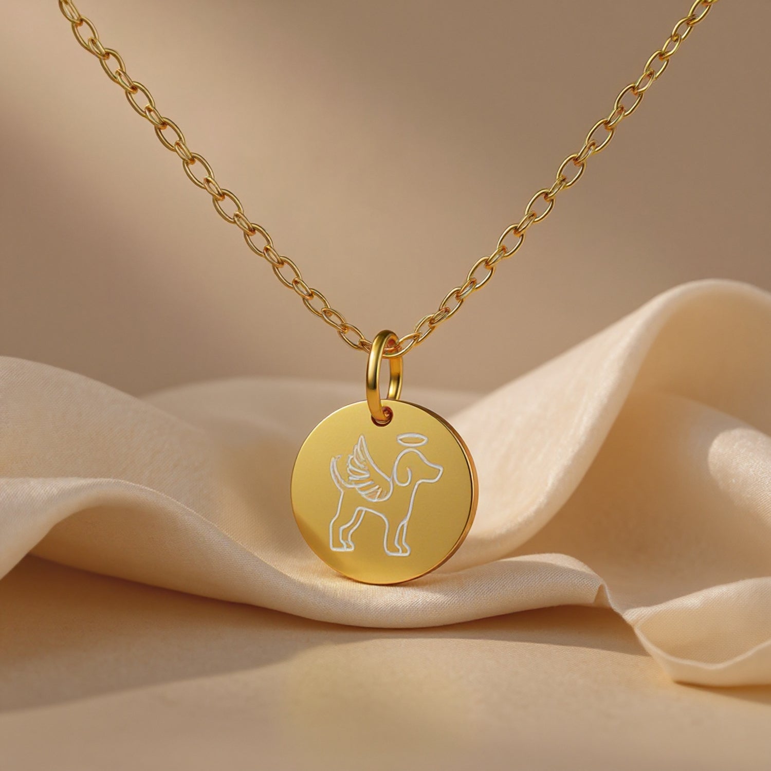 Dog Memorial Disc Necklace