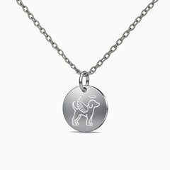 Dog Memorial Disc Necklace