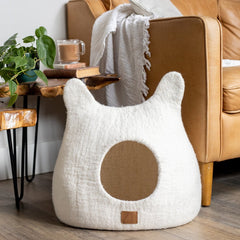 Snow White Wool Cat Cave