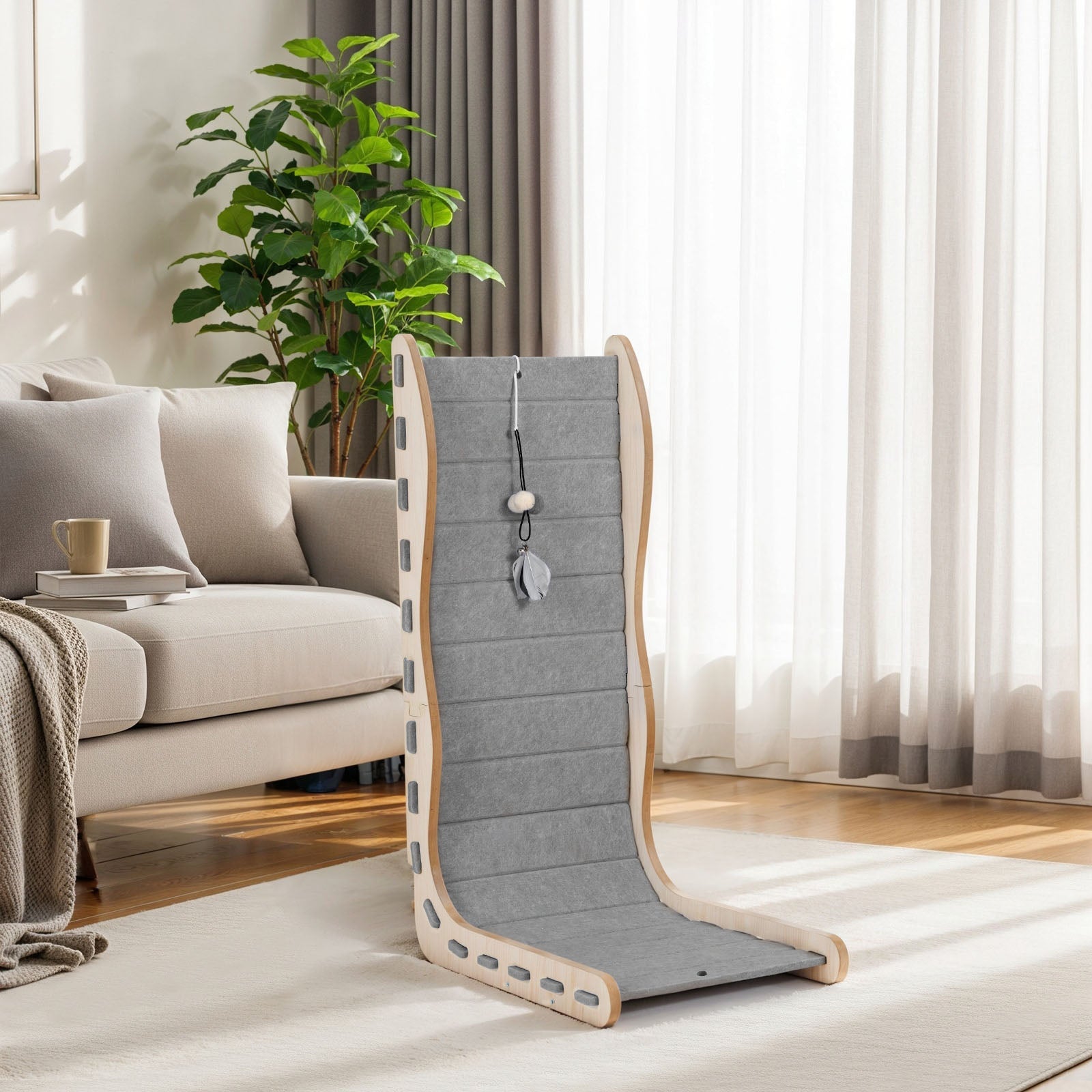 Modern Felt L-Shape Cat Scratcher