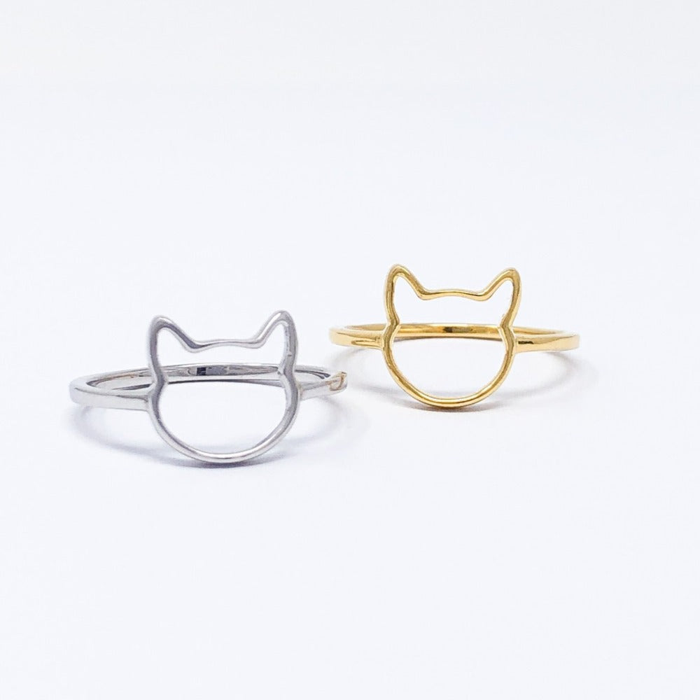 Open Cat Face Ring