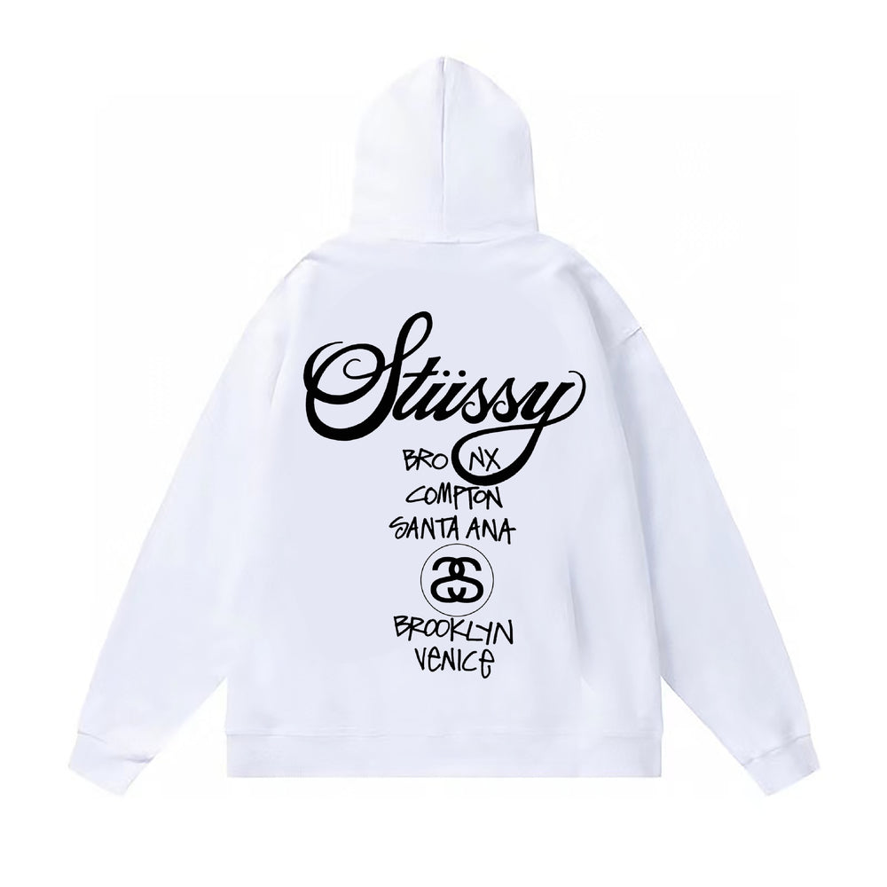 Original autumn and winter new trendy brand Sutu West classic letter print parade hooded sweatshirt jacket (5)