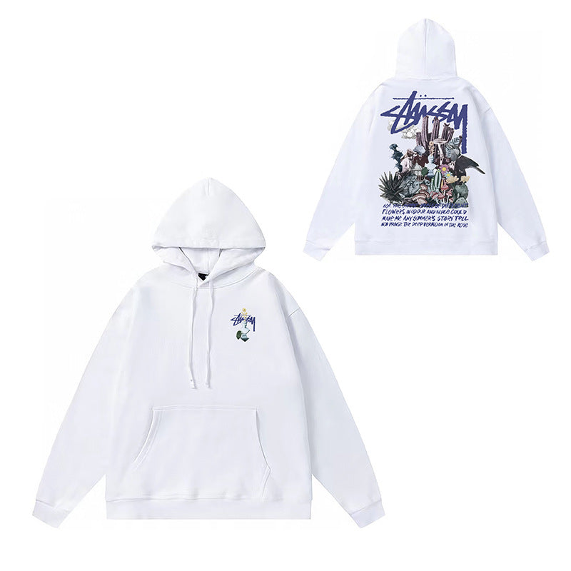 Original label: One piece trendy brand SU Western hoodie hooded autumn and winter new letter dice black eight hat couple outfit (3)