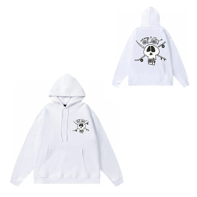 Original label: One piece trendy brand SU Western hoodie hooded autumn and winter new letter dice black eight hat couple outfit (9)