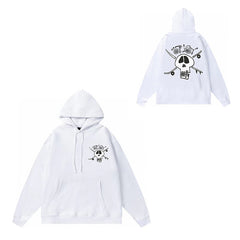 Original label: One piece trendy brand SU Western hoodie hooded autumn and winter new letter dice black eight hat couple outfit (9)