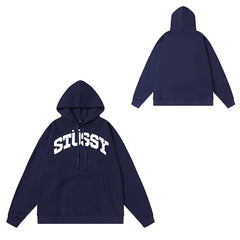 Original label: One piece trendy brand SU Western hoodie hooded autumn and winter new letter dice black eight hat couple outfit (15)