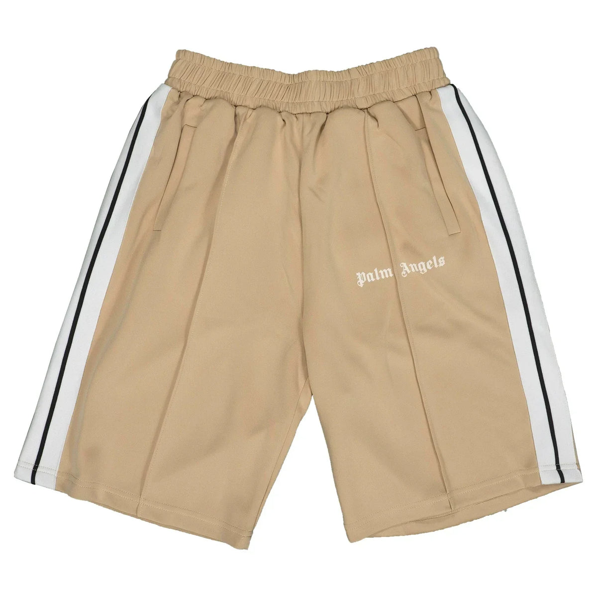 Palm Angels Classic Track Shorts - Khaki/White