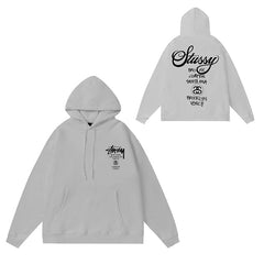 Original label: One piece trendy brand SU Western hoodie hooded autumn and winter new letter dice black eight hat couple outfit (6)