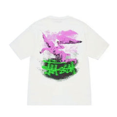 Stusy 2025 New 8 Men's and Women's Short sleeved T-shirt Summer Black and White Men's T-shirt Loose 270g (18)