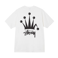 Stusy 2025 New 8 Men's and Women's Short sleeved T-shirt Summer Black and White Men's T-shirt Loose 270g (11)