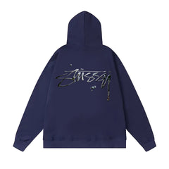 Original autumn and winter new trendy brand Sutu West classic letter print parade hooded sweatshirt jacket (13)