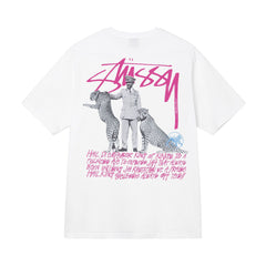 Stusy 2025 New 8 Men's and Women's Short sleeved T-shirt Summer Black and White Men's T-shirt Loose 270g (26)