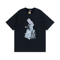 Original 2024 Spring/Summer New Trendy Brand Stu Classic Parade Printed Letter Men's and Women's Same Short Sleeve One Piece Hair Collection (15)
