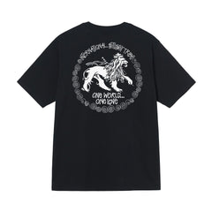 Stusy 2025 New 8 Men's and Women's Short sleeved T-shirt Summer Black and White Men's T-shirt Loose 270g (21)