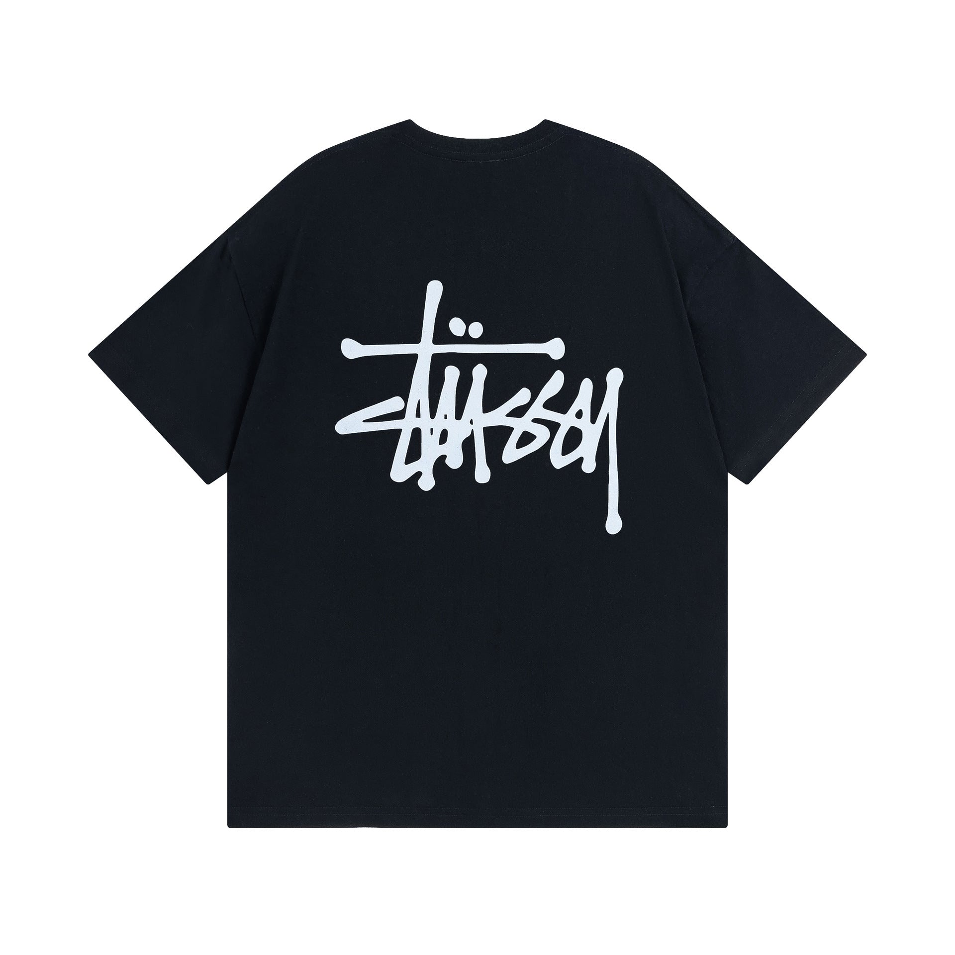 Original 2024 Spring/Summer New Trendy Brand Stu Classic Parade Printed Letter Men's and Women's Same Short Sleeve One Piece Hair Collection (11)