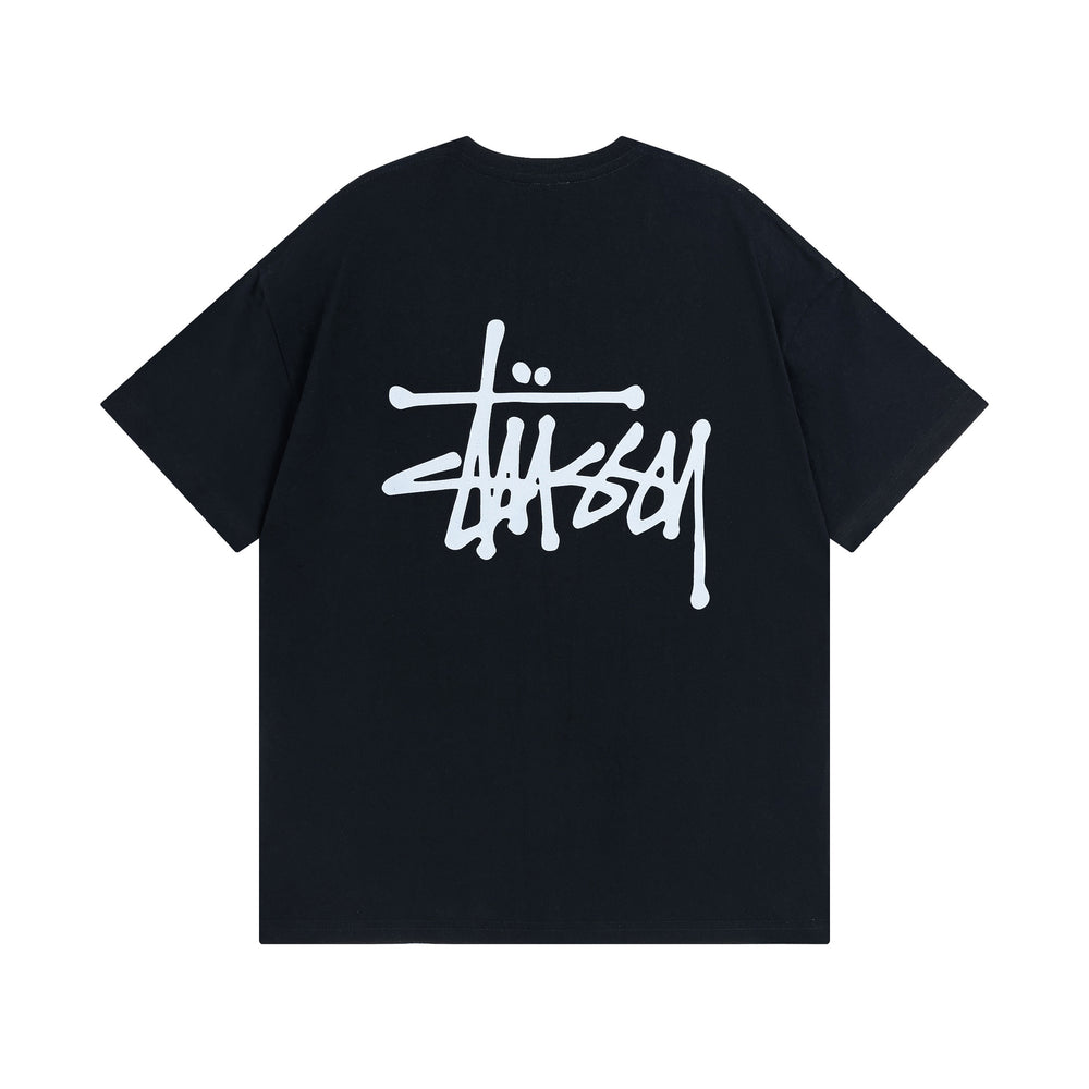 Original 2024 Spring/Summer New Trendy Brand Stu Classic Parade Printed Letter Men's and Women's Same Short Sleeve One Piece Hair Collection (11)