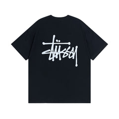 Original 2024 Spring/Summer New Trendy Brand Stu Classic Parade Printed Letter Men's and Women's Same Short Sleeve One Piece Hair Collection (11)