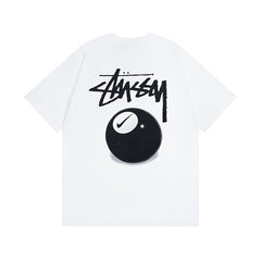 Original 2024 Spring/Summer New Trendy Brand Stu Classic Parade Printed Letter Men's and Women's Same Short Sleeve One Piece Hair Collection (23)