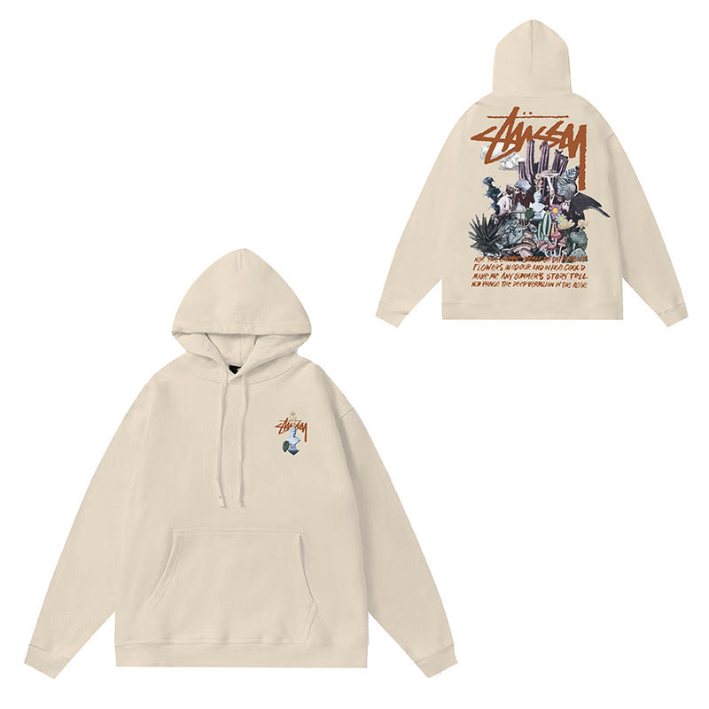 Original label: One piece trendy brand SU Western hoodie hooded autumn and winter new letter dice black eight hat couple outfit (3)