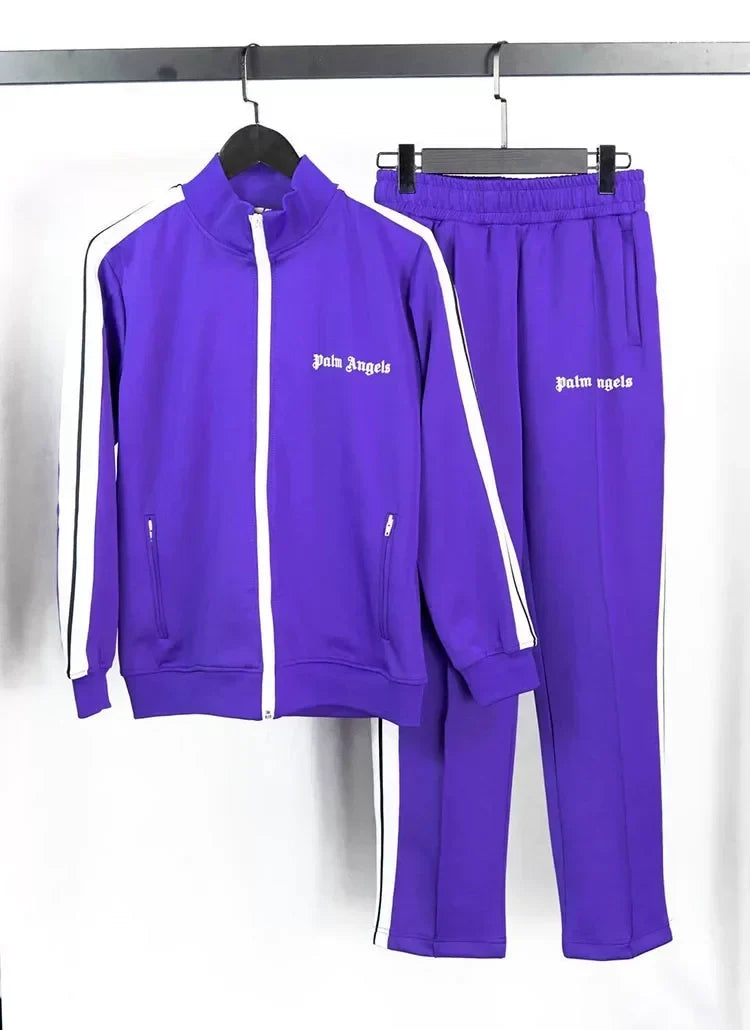 Palm Angels Classic Track Jacket & Pants Set - Purple/White