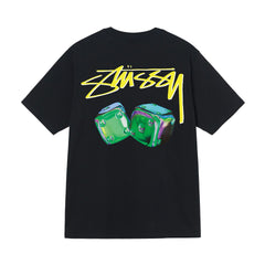 Stusy 2025 New 8 Men's and Women's Short sleeved T-shirt Summer Black and White Men's T-shirt Loose 270g (30)