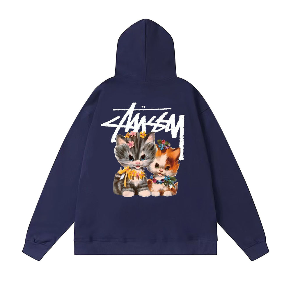 Autumn and winter new trendy brand Sutu West classic letter print parade hooded sweatshirt jacket cross-border (2)
