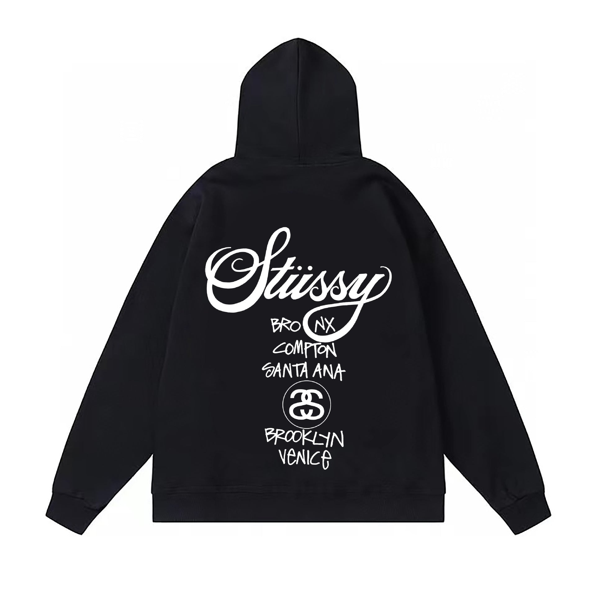 Original autumn and winter new trendy brand Sutu West classic letter print parade hooded sweatshirt jacket (4)