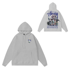Original label: One piece trendy brand SU Western hoodie hooded autumn and winter new letter dice black eight hat couple outfit (3)