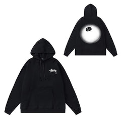 Original label: One piece trendy brand SU Western hoodie hooded autumn and winter new letter dice black eight hat couple outfit (1)