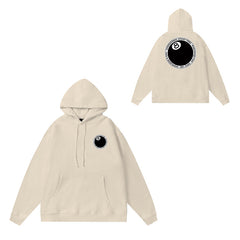 Original label: One piece trendy brand SU Western hoodie hooded autumn and winter new letter dice black eight hat couple outfit (7)