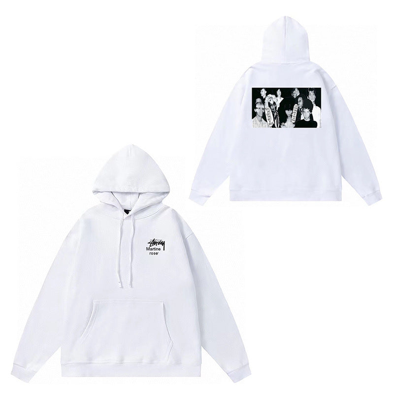 Original label: One piece trendy brand SU Western hoodie hooded autumn and winter new letter dice black eight hat couple outfit (16)