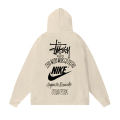 Original autumn and winter new trendy brand Sutu West classic letter print parade hooded sweatshirt jacket (8)