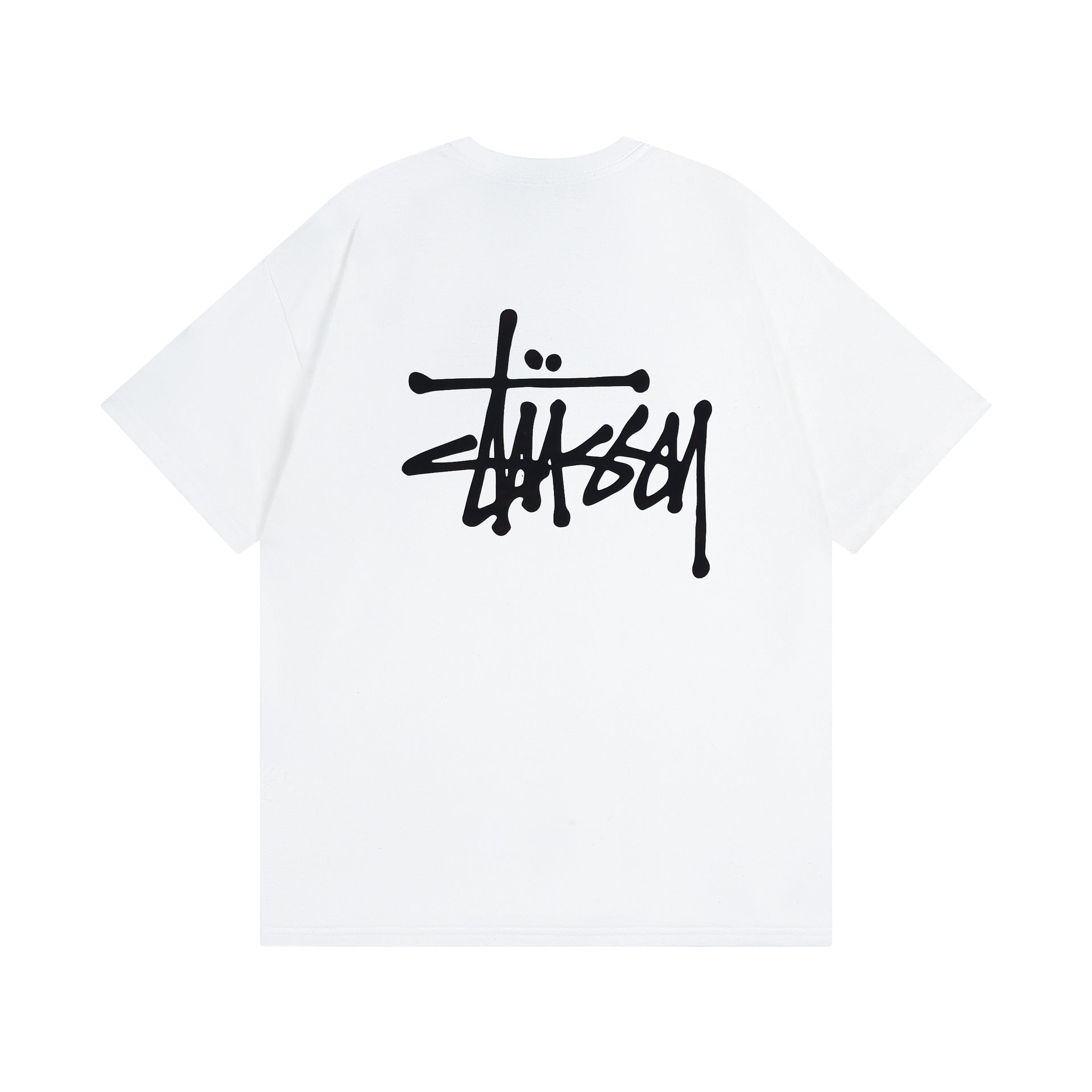 Original 2024 Spring/Summer New Trendy Brand Stu Classic Parade Printed Letter Men's and Women's Same Short Sleeve One Piece Hair Collection (11)