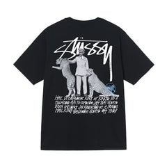 Stusy 2025 New 8 Men's and Women's Short sleeved T-shirt Summer Black and White Men's T-shirt Loose 270g (26)