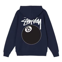 Original label: One piece trendy brand SU Western hoodie hooded autumn and winter new letter dice black eight hat couple outfit (8)