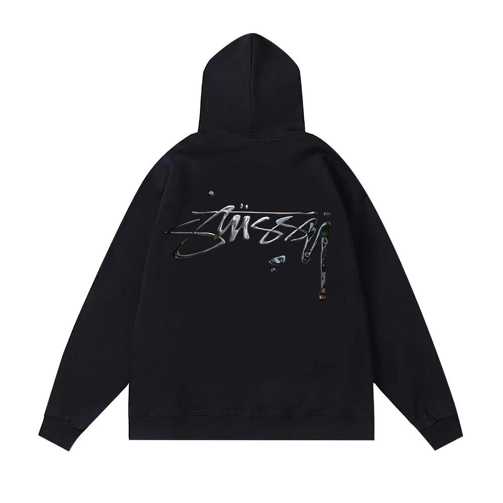 Original autumn and winter new trendy brand Sutu West classic letter print parade hooded sweatshirt jacket (12)