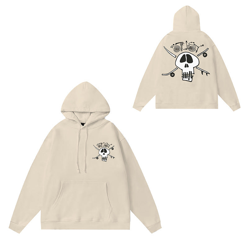 Original label: One piece trendy brand SU Western hoodie hooded autumn and winter new letter dice black eight hat couple outfit (10)
