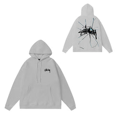 Original label: One piece trendy brand SU Western hoodie hooded autumn and winter new letter dice black eight hat couple outfit (4)