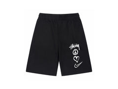 Cross border European and American foreign trade letter printed Stu casual pants skeleton sieve parade men's and women's youth five quarter pants ius (7)