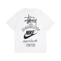 Original 2024 Spring/Summer New Trendy Brand Stu Classic Parade Printed Letter Men's and Women's Same Short Sleeve One Piece Hair Collection (14)