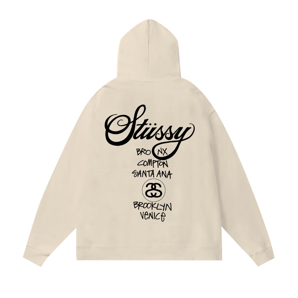 Original autumn and winter new trendy brand Sutu West classic letter print parade hooded sweatshirt jacket (5)
