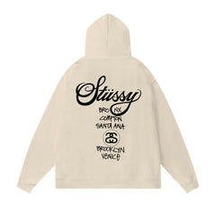 Original autumn and winter new trendy brand Sutu West classic letter print parade hooded sweatshirt jacket (5)