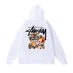 Autumn and winter new trendy brand Sutu West classic letter print parade hooded sweatshirt jacket cross-border (2)