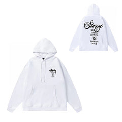 Original label: One piece trendy brand SU Western hoodie hooded autumn and winter new letter dice black eight hat couple outfit (5)
