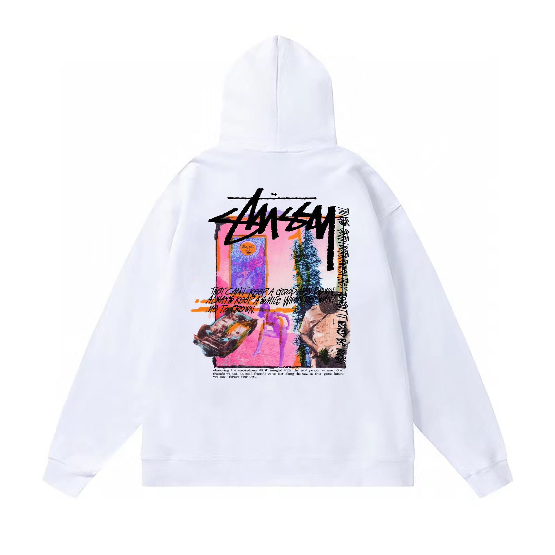 Original autumn and winter new trendy brand Sutu West classic letter print parade hooded sweatshirt jacket (19)