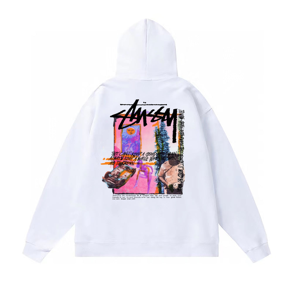 Original autumn and winter new trendy brand Sutu West classic letter print parade hooded sweatshirt jacket (19)