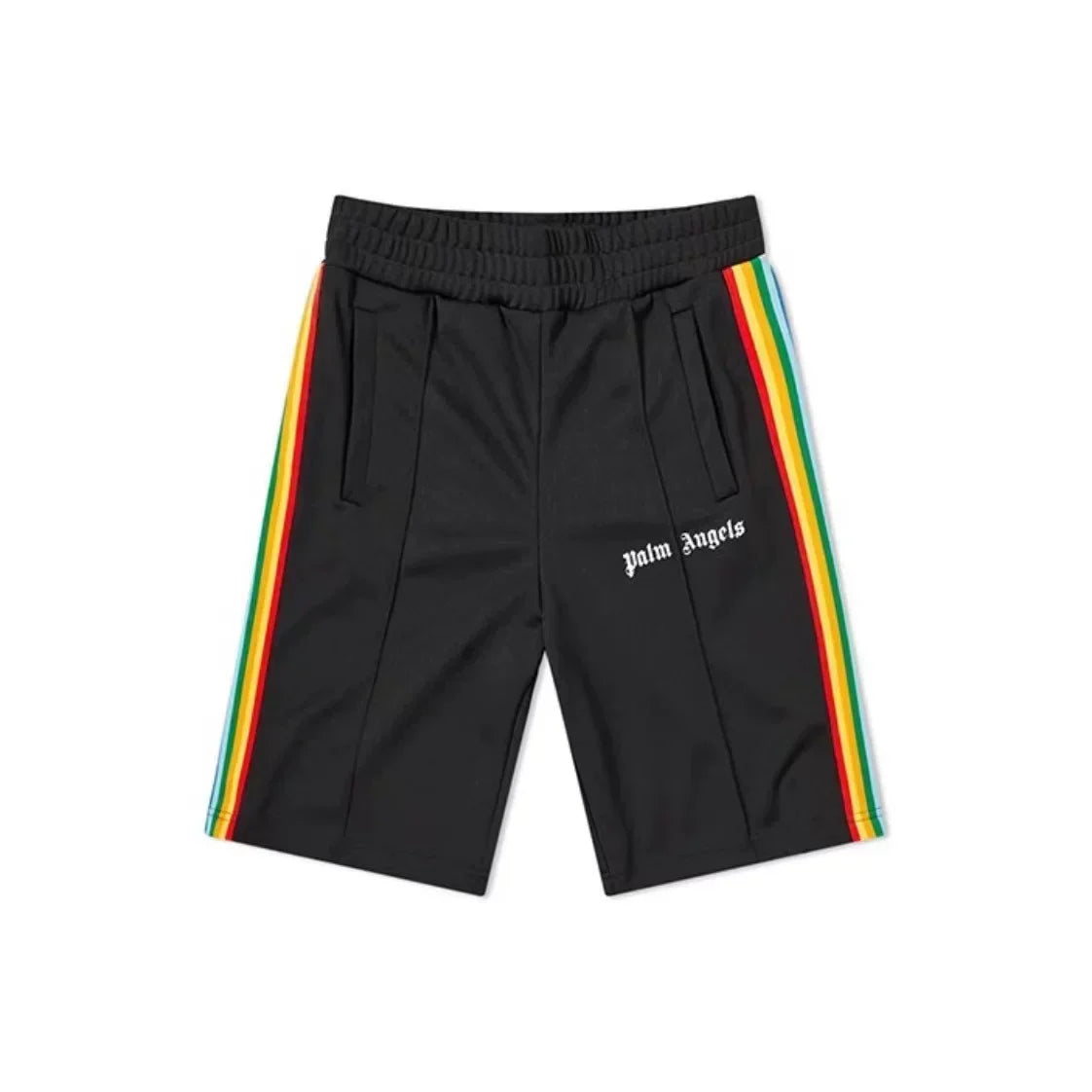 Palm Angels Rainbow Track Shorts - Black